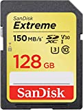 SanDisk 128GB Extreme SDXC UHS-I Card - C10, U3, V30, 4K UHD, SD Card - SDSDXV5-128G-GNCIN