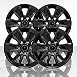 Auto Reflections Set of 4 17" 6 Spoke Wheel Skins for Chevy Silverado 1500 19-2020 - Gloss Black