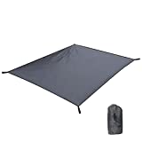 FREE SOLDIER Tent Footprint Ultralight Camping Tarp Waterproof Tent Tarp Ground Sheet Mat Tarp with Drawstring Storage Bag for Outdoor Camping, Hiking, Backpacking, Picnic(Gray, 55"83")
