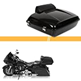 ECOTRIC 5.5" Razor Tour Pack Trunk Luggage w/ Backrest Compatible with 2014-2022 Harley Davidson Touring Models Trunk Tail Box