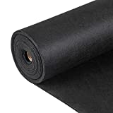 VEVOR Garden Weed Barrier Fabric, 8OZ Heavy Duty Geotextile Landscape Fabric, 6ft x 50ft Non-Woven Weed Block Gardening Mat for Ground Cover, Weed Control Cloth, Landscaping, Underlayment, Black