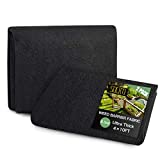 Solim Premium 6.3oz Weed Barrier Landscape Fabric, 2 Pack - 4FT10FT Durable & Heavy Duty Gardening Weed Control Mat, Easy Setup & Cut Ultra Thick Garden Ground Cover Blocker for Driveway, Lawn, Yard