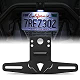 KEMIMOTO UTV License Plate Holder with Light Aluminum License Plate Frame Mount for Golf Cart ATV RV Truck Snowmobile Trailer Boat SxS Compatible with Can-Am Maverick X3 Polaris RZR Ranger Sportsman