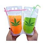 420 Party, Marijuana Leaf Drink Pouch, Marijuana Leaf Theme Party, Marijuana Bachelorette Party, Cannabis Party Decor