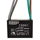 HQRP Ceiling Fan Capacitor CBB61 5uf+5uf 4-Wire