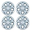 Set of 4 Silver 17 Inch Ford Fusion 5 Spoke Hubcap Wheel Covers w/ Push On Retention System - Aftermarket: IWC457/17S