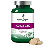 Vets Best Aspirin Free Aches + Pains Dog Supplement | Vet Formulated for Dog Pain Support and Joint Relief | 50 Chewable Tablets