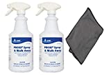 RMC Proxi Spray & Walk Away Spot Removal (2-pack) Stain Remover Deodorizer Carpet Cleaner and Upholstery + Large 16 x 16 Microfiber Cleaning Cloth - RCMPC11849315 - 24oz