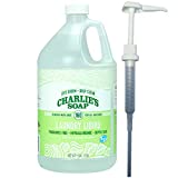 Charlies Soap Laundry Liquid with Pump (160 Loads, 1 Pack) Natural Deep Cleaning Hypoallergenic Laundry Detergent  Safe, Effective and Non-Toxic