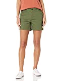 Amazon Essentials Women's 5 Inch Inseam Chino Short (Available in Straight and Curvy Fits), Olive, 10