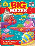 School Zone - Big Mazes & More Workbook - 320 Pages, Ages 6 to 8, 1st Grade, 2nd Grade, Learning Activities, Math Puzzles, Games, Color By Numbers, and More (School Zone Big Workbook Series)