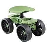 TheXceptional Wheelie Scoot | Premium Rolling Work Seat | Comfort Utility Garden Stool with Never Flat Wheels | Made in USA by Vertex | Model EX500