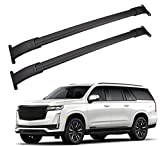 Max Loading 220lb Heavy Duty Roof Rack Cross Bars for 2015-2020 Chevrolet Tahoe Chevy Suburban, GMC Yukon XL, Cadillac Escalade ESV, 100% Aluminum Mounts and Crossbars, Cargo Luggage Carrier 