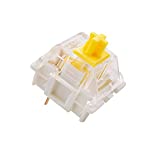 Gateron KS-9 Yellow Switches for Mechanical Keyboards,3-pin White-Shell Supporting SMD RGB Light-Pack 20