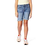 Signature by Levi Strauss & Co. Gold Label Girls' Bermuda Short, Funnel Cake Blue, 10