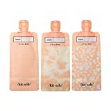 Kitsch Refillable Flat Pouch Travel Bottles Set, Leak-Proof Travel Bottles for Toiletries, TSA-Approved Travel Size Toiletries Containers, 3oz Reusable Travel Bottles for Shampoo, Conditioner and More