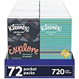 Kleenex On-The-Go Packs Facial Tissues, 10 Count (Pack of 72)