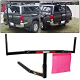 ECOTRIC Truck Bed Extender Pickup Truck Bed Hitch Mount Extension Rack SUV Lumber Ladder Canoe Boat Kayak Long Pipes w/Flag 750lbs Capacity