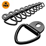 Seven Sparta Tie Down Anchor for Truck, Trailer, Warehouse, Boat, Bearing 1500 LBS Heavy Duty Steel V Ring Bolts (10 Pack)