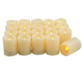 CANDLE CHOICE Battery Operated Flameless Votive Candles Realistic Flickering Fake Electric LED Tea Lights Set Bulk Wedding Party Halloween Christmas Decorations Table Centerpieces Batteries Incl 20PCS