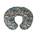 Boppy Nursing Pillow and PositionerOriginal | Green Forest Animals | Breastfeeding, Bottle Feeding, Baby Support | With Removable Cotton Blend Cover | Awake-Time Support