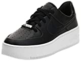 Nike Womens Air Force 1 Sage Low Leather Black White Trainers 8.5 US