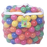 Click N' Play Ball Pit Balls for Kids, Plastic Refill Balls, 200 Pack, Phthalate and BPA Free, Includes a Reusable Storage Bag with Zipper, Bright Colors, Gift for Toddlers and Kids