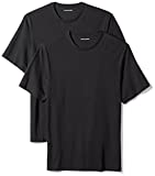 Amazon Essentials Men's 2-Pack Regular-Fit Short-Sleeve Crewneck T-Shirt, Black, X-Large