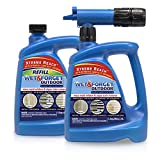 Wet & Forget Outdoor Moss, Mold, Mildew, & Algae Stain Remover Multi-Surface Cleaner, Xtreme Reach Hose End , 48 Fluid Ounces, 1 Pack + Refill