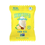 SkinnyDipped Lemon Bliss Yogurt Covered Almonds, Healthy Snack, Plant Protein, Gluten Free, 0.46 Ounce (Pack of 24)