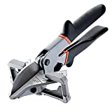 Miter Shears for Angular Cutting Wood Molding with Angle Cut Plate,Chamfer Cutter Multi Angle Miter Shear 0-135Adjustable Trimming Scissors Steel Shear,Heavy Duty Trunking Moulding Hand Cutter Tool