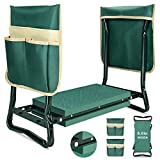 2022 Upgraden Garden Stool,Foldable Garden Kneeler and Set Heavy Duty - Widened and Thickened EVA Pad - 2 Larger Tool Bags,Gardening GIFS for Women Unique