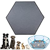 SlowTon Washable Playpen Pad, Hexagon Liner Reusable Pee Pad for Portable Small Animal Play Pen, Super Absorbent Leakproof Mat for Guinea Pig Hamster Cage Bunny Fence Indoor Outdoor Travel Use 135