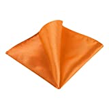 Allegra K Men's Pocket Squares Handkerchiefs Solid Color for Wedding Party One Size Orange