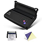 LifeBasis Thermal Copier Tattoo Stencil Transfer Copier Printer Tattoo Transfer Machine with 20 Free Stencil Sheets for Tattoos Black Update Version