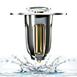 New Upgrated Edition Bathroom Sink Stopper, Bullet Core Push Type Sink Stopper Basin Pop-up Drain Filter, No Over Flow Sink Drain Plug with Basket, Suitable for 1.02~1.96'' Drain Hole