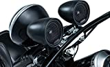 Kuryakyn 2713 MTX Road Thunder Weather Resistant Motorcycle Speakers: 100 Watt Handlebar Mounted Audio Speaker Pods with Bluetooth Audio Controller, Satin Black