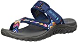 Skechers Modern Comfort Sandals Women's Reggae Zig Swag Flip Flop,Navy/Multi,7 M US