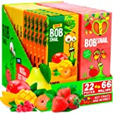 Snacks Variety Pack for Kids Adults - 66 Bulk Healthy Fruit Roll Up Individual Packs of 3 for Kids Adults with Natural Strawberries Mango Raspberries Pear Gluten-Free Vegan Low Carb Fruit Bar No Sugar