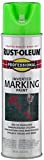 Rust-Oleum 207464 Professional Inverted Marking Spray Paint, 15 oz, Fluorescent Green