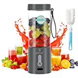 Powerful Portable Blender for Shakes and Smoothies, COKUNST 18 Oz Personal Size Blender with Rechargeable Type-C and 6 Blades, Fruit Veggie Juicer Mini Blend Jet 2 Portable Blender Cup for Travel Sports Kitchen