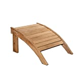 TITAN GREAT OUTDOORS Grade A Teak Adirondack Footstool for Backyards and Patios