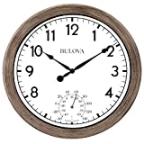 Bulova Patio Time Indoor/Outdoor Wall Clock, 10.25, Rattan Finish