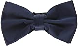 Stacy Adams Men's Satin Solid Bow Tie, Navy, One Size