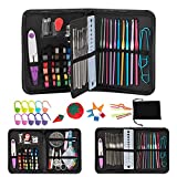 YCeru Sewing kit for AdultsCrochet Hooks Beginners Travel Sewing ProductsBasic Hand DIY Knitting and Sewing SuppliesSewing Needles and Knitting Accessories Needle Kits