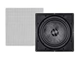 Monoprice Carbon Fiber In-Wall Speaker - 10 Inch (Each) 300 Watt Subwoofer, Easy Install For Home Theater - Alpha Series