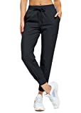 Libin Women's Joggers Pants Athletic Sweatpants with Pockets Running Tapered Casual Pants for Workout,Lounge, Black S