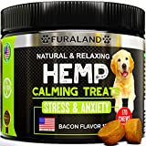 FURALAND Hemp Calming Chews for Dogs with Anxiety and Stress - 170 Dog Calming Treats - Storms, Barking, Separation - Valerian Root - Melatonin - Hemp Oil - Dog Anxiety Relief - Made in USA