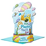 Hallmark Paper Wonder Displayable Pop Up Graduation Card (Dr. Seuss, Oh The Places You'll Go)