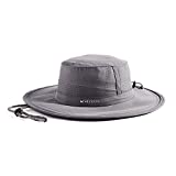 MISSION Cooling Booney Hat- UPF 50, 3 Wide Brim, Adjustable Fit, Mesh Design for Maximum Airflow and Cools When Wet- Charcoal